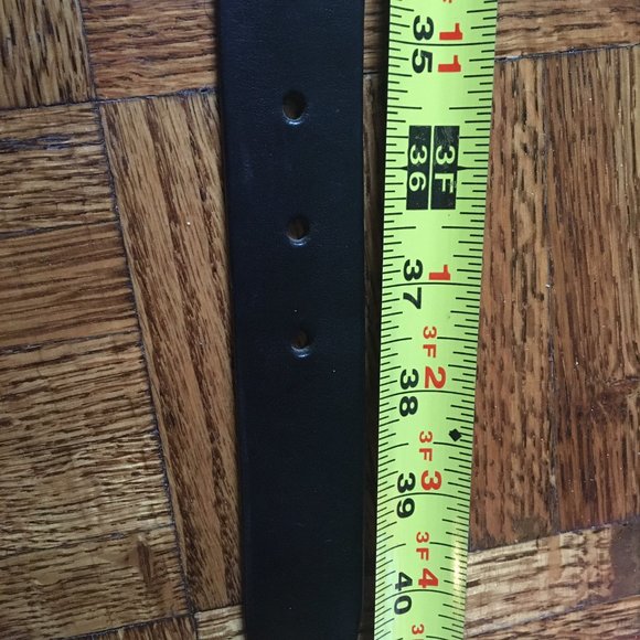 Mens Polo Black Leather Belt - Picture 5 of 6
